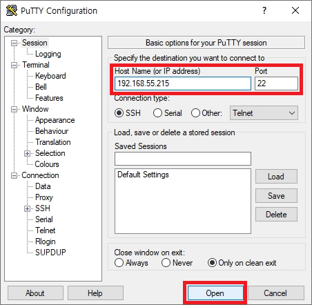 putty 설정