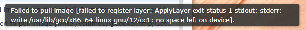 failed to pull image
