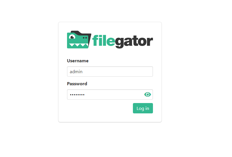 filegator login